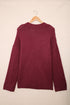 V Neck Drop Shoulder Knitted Sweater